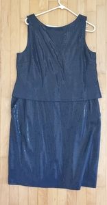 St. John Midnight Blue Sparkle Dress